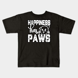 Happiness has paws Kids T-Shirt